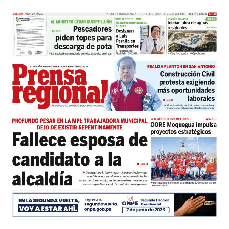 La Prensa Regional – Miércoles 03 de junio de 2026
