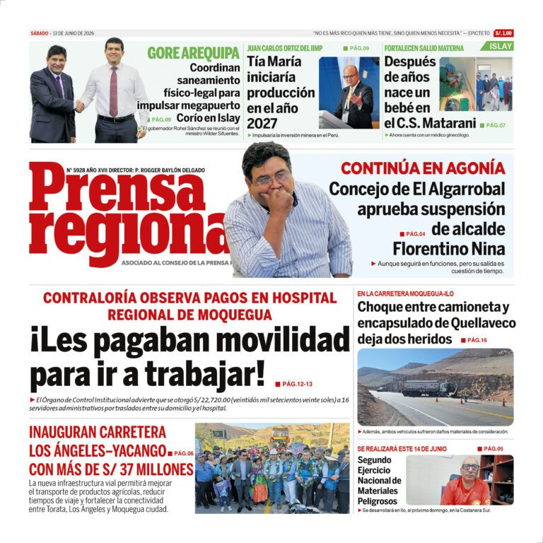 La Prensa Regional – Sábado 13 de junio de 2026