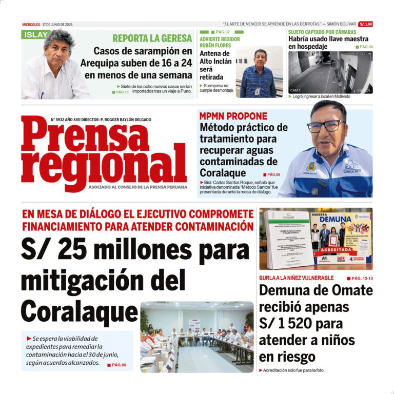 La Prensa Regional – Miércoles 17 de junio de 2026