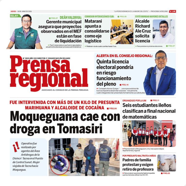 La Prensa Regional – Jueves 18 de junio de 2026