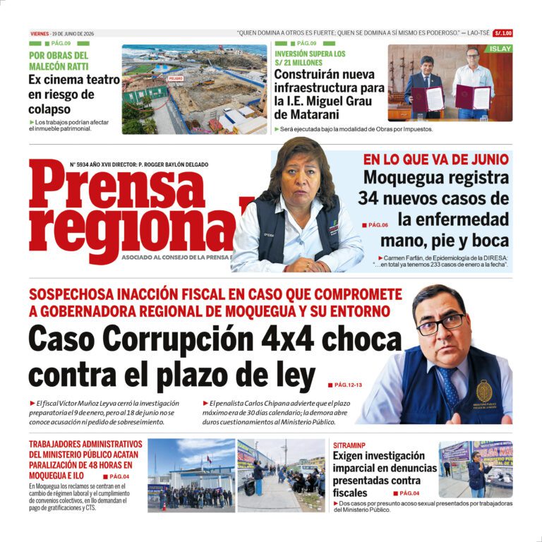La Prensa Regional – Viernes 19 de de junio de 2026