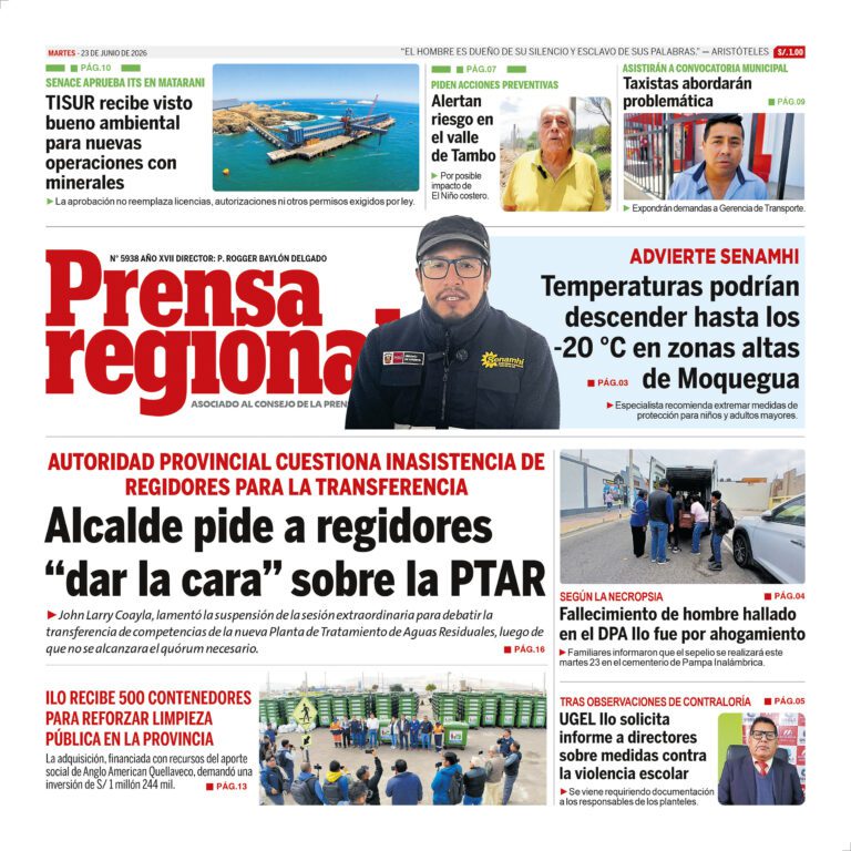 La Prensa Regional – Martes 23 de junio de 2026