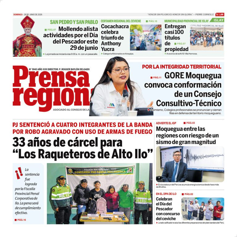 La Prensa Regional – Domingo 28 de junio de 2026