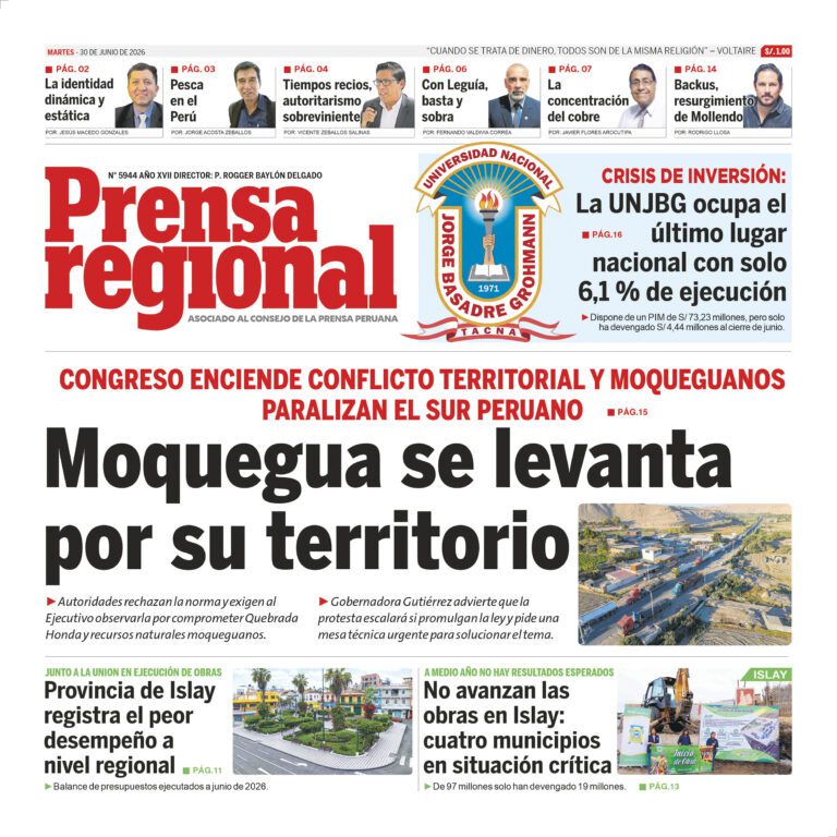 La Prensa Regional – Martes 30 de junio de 2026