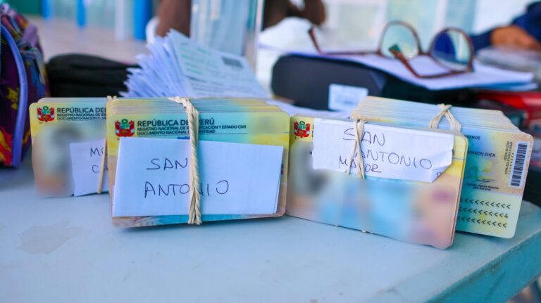 RENIEC entrega DNI tramitados en campaña gratuita realizada en San Antonio