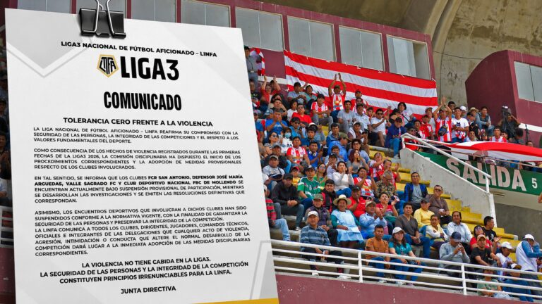 Suspenden provisionalmente al FBC Nacional de Mollendo por incidentes en la Liga 3