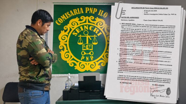 Atentado contra denunciante del caso “trabajadores fantasma” en la Municipalidad de Ilo