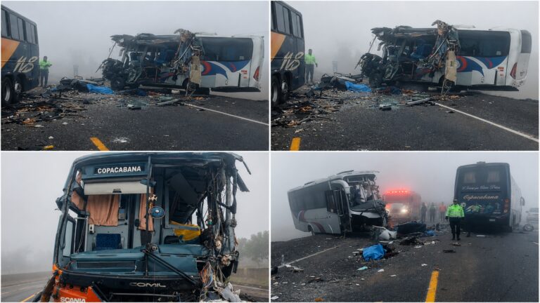 Cinco muertos y 16 heridos deja choque múltiple en la Panamericana