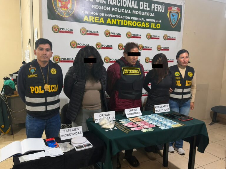 Desarticulan presunto clan familiar dedicado al microtráfico de drogas en Alto Ilo
