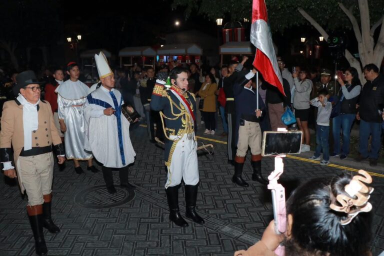 Realizan IX Escenificación de la Proclamación de la Independencia del Perú en Moquegua