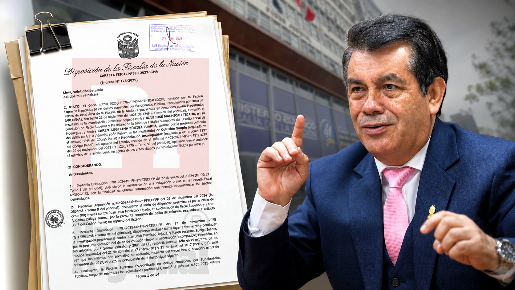 Fiscalía de la Nación autoriza acción penal contra Juan José Machicao, presidente de la Junta de Fiscales de Moquegua 1 Fiscalia de la Nacion autoriza accion penal contra Juan Jose Machicao 09072026 2 FC Sello La Prensa Regional