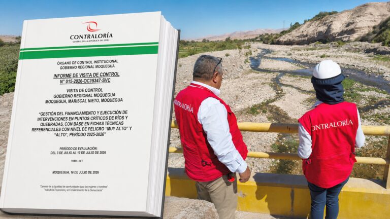 Contraloría también confirma: GORE Moquegua no inició intervenciones preventivas pese al peligro de El Niño