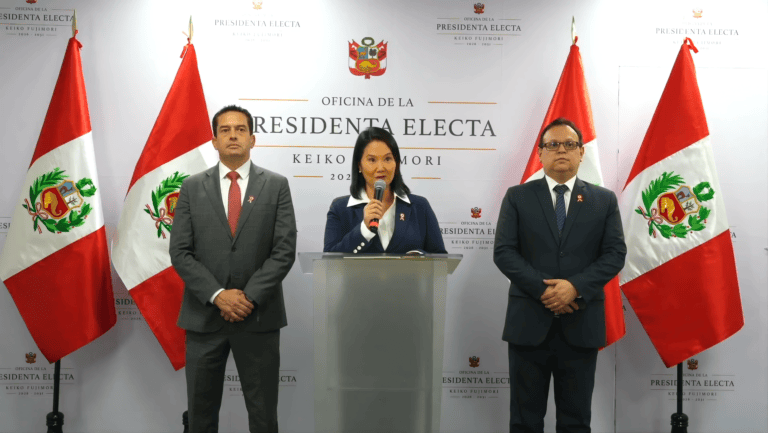 Keiko Fujimori anuncia inicio de la transferencia de gobierno