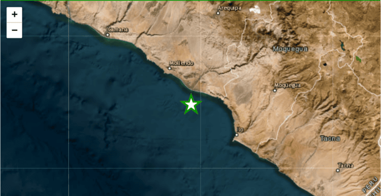 Sismo de magnitud 3.5 se registró al sur de Punta de Bombón
