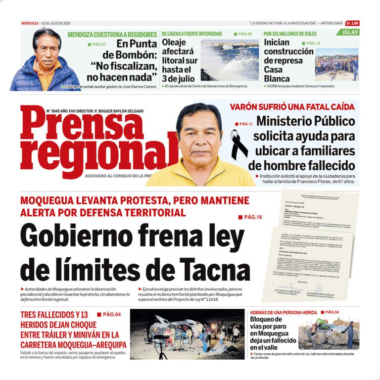 La Prensa Regional – Miércoles 01 de Julio de 2026