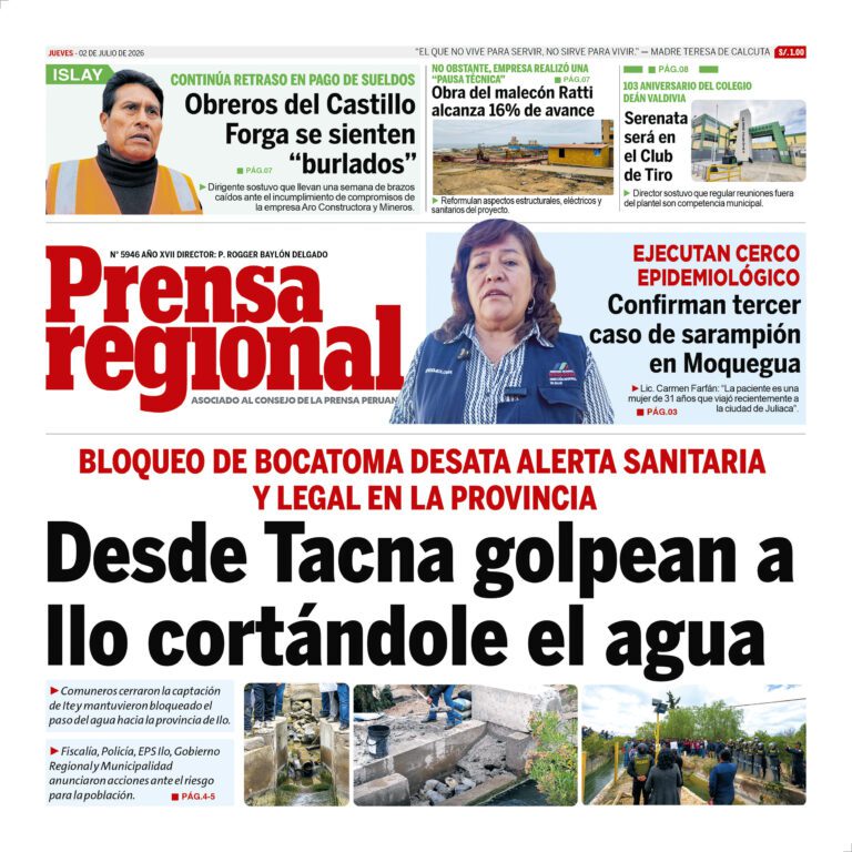 La Prensa Regional – Jueves 02 de Julio de 2026