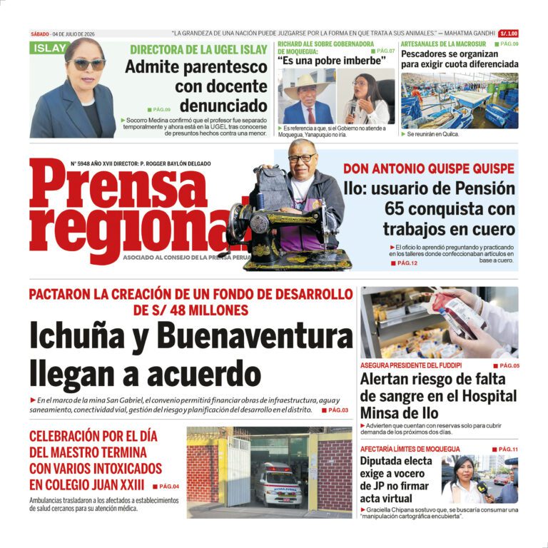 La Prensa Regional – Sábado 04 de Julio de 2026