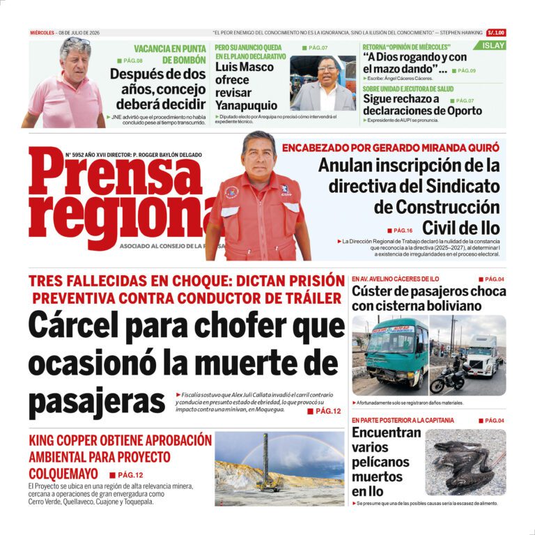 La Prensa Regional – Miércoles 08 de Julio de 2026