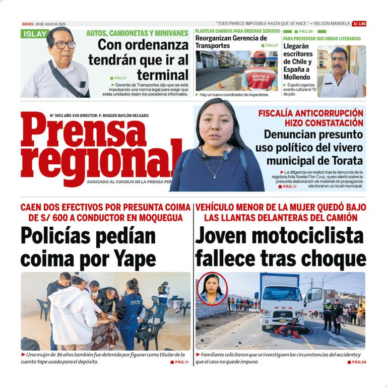 La Prensa Regional – Jueves 09 de julio de 2026