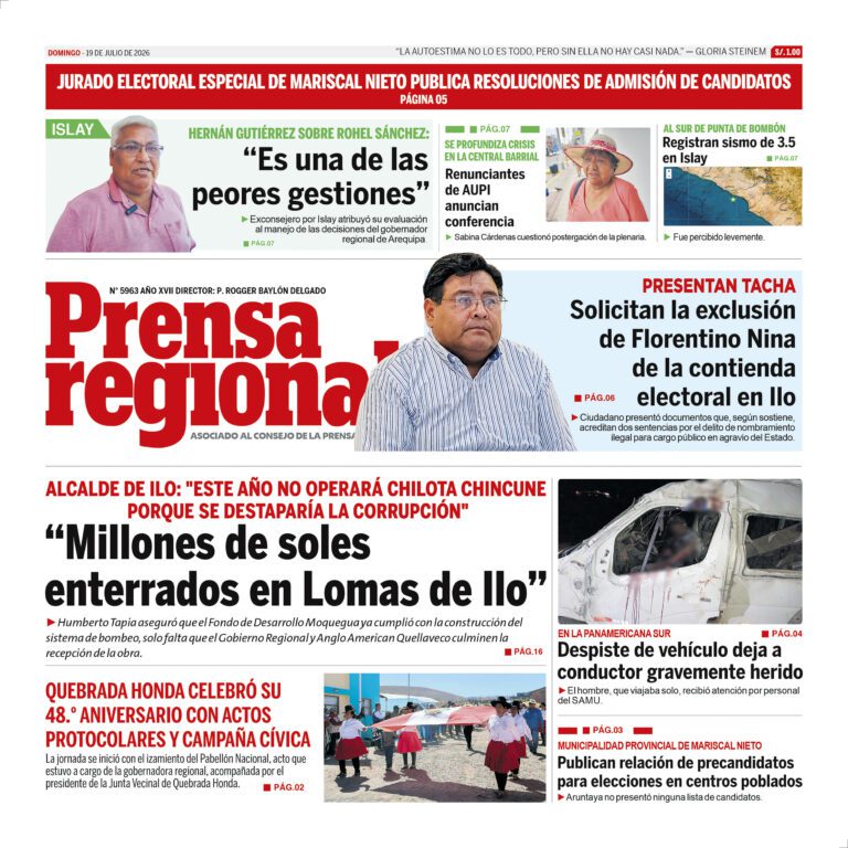 La Prensa Regional – Domingo 19 de julio de 2026