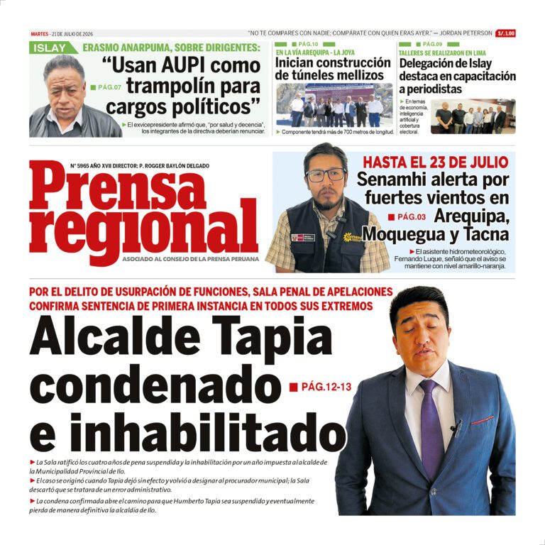 La Prensa Regional – Martes 21 de julio de 2026