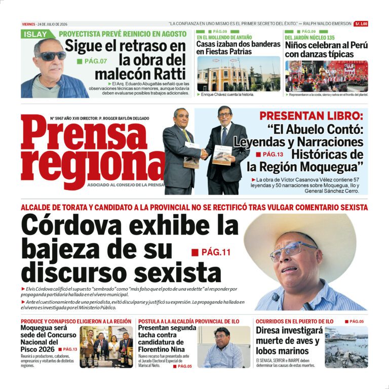 La Prensa Regional – Viernes 24 de julio de 2026