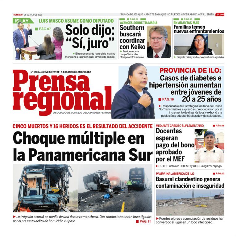 La Prensa Regional – Domingo 26 de julio de 2026