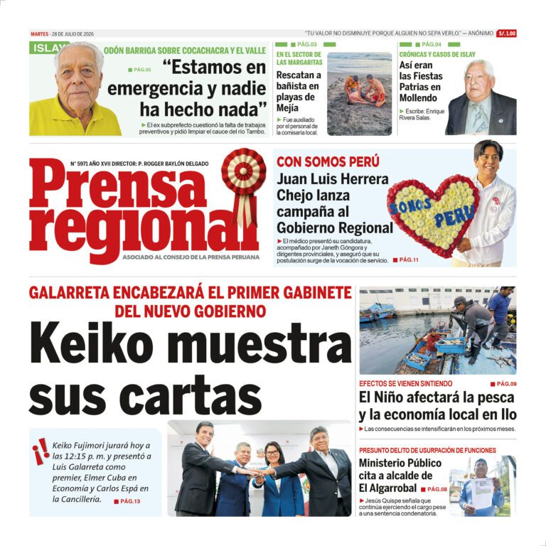 La Prensa Regional – Martes 28 de julio de 2026