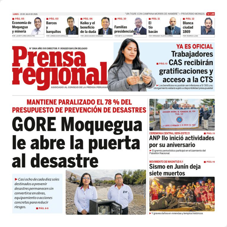 La Prensa Regional – Lunes 20 de julio de 2026