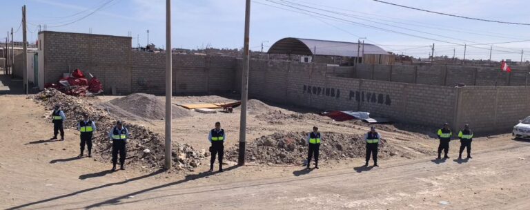Recuperan terreno municipal ante presunto intento de invasión en el Parque Industrial de Ilo