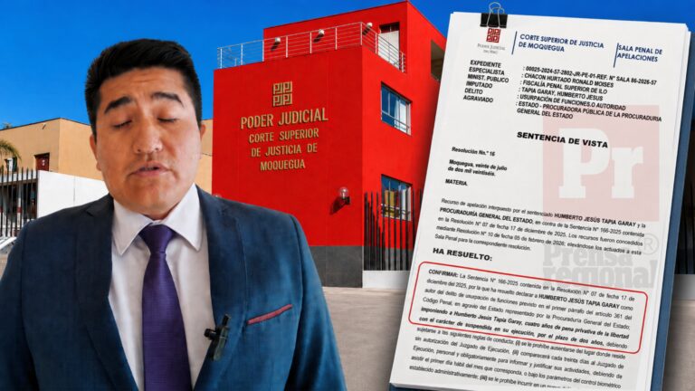 Sala confirma condena e inhabilitación contra Tapia, que queda a un paso de perder la alcaldía de Ilo