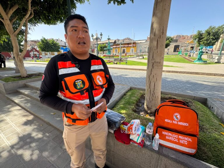 Capacitan sobre preparación de mochila de emergencia ante riesgo de sismos