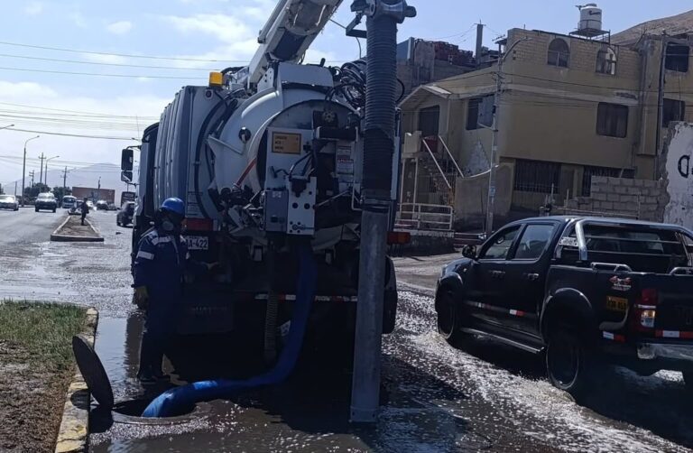 EPS Ilo utiliza equipo hidrojet para atender zonas afectadas por intensas lluvias