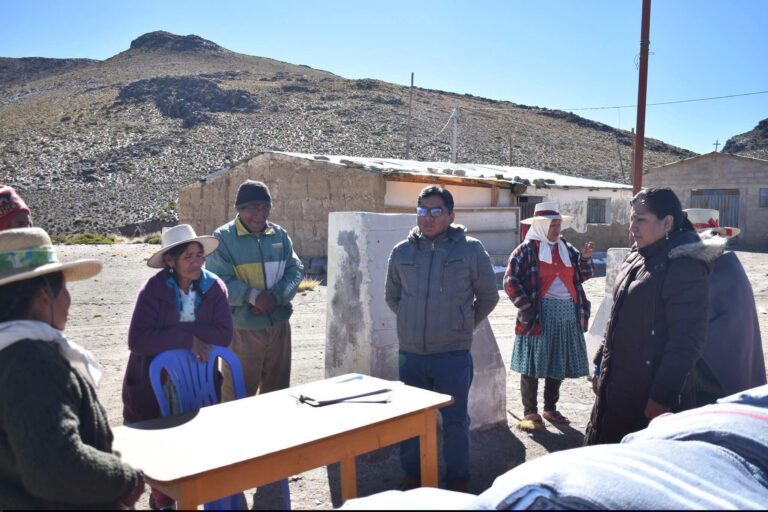 Entregan ayuda humanitaria a familias afectadas por nevadas y heladas en Logen