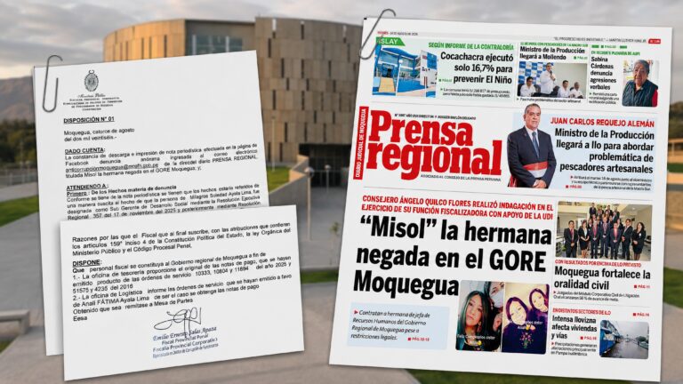 Fiscalía Anticorrupción inicia diligencias por caso “Misol” tras denuncia de Prensa Regional