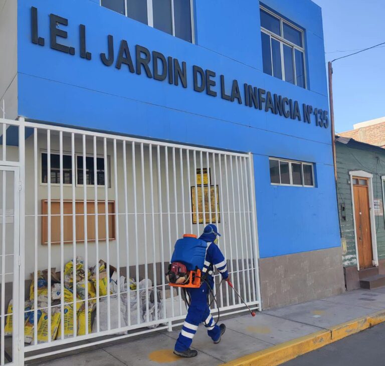 Fumigan jardín “El Núcleo” para prevenir presencia de insectos