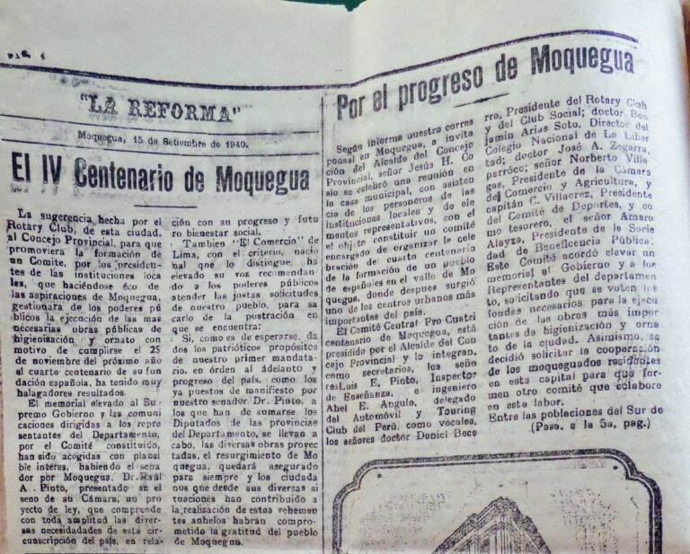 Fundación española de Moquegua — XXX