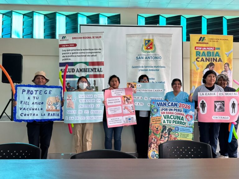 Lanzan campaña Van Can 2026 para vacunar al 90 % de canes en Moquegua