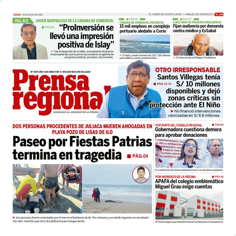 La Prensa Regional – Sábado 01 de agosto de 2026