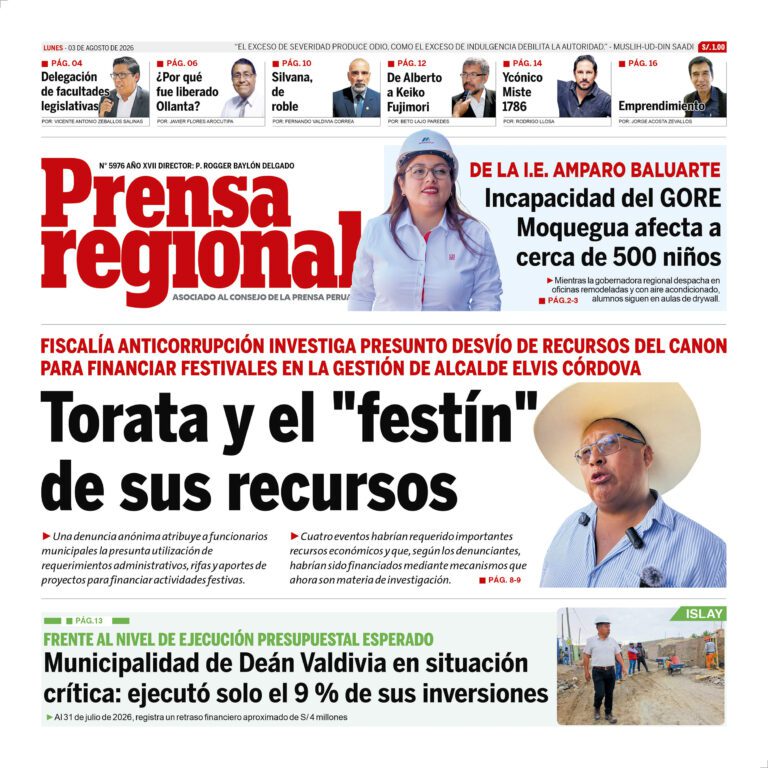 La Prensa Regional – Lunes 03 de agosto de 2026