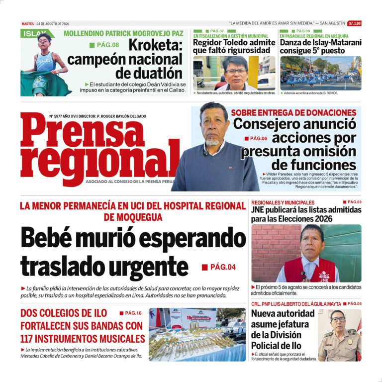 La Prensa Regional – Martes 04 de agosto de 2026
