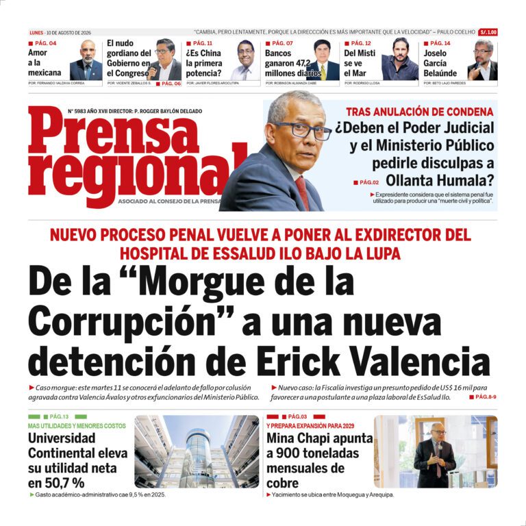 La Prensa Regional – Lunes 10 de agosto de 2026