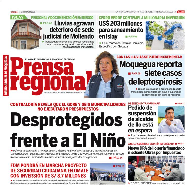 La Prensa Regional – Sábado 15 de agosto de 2026