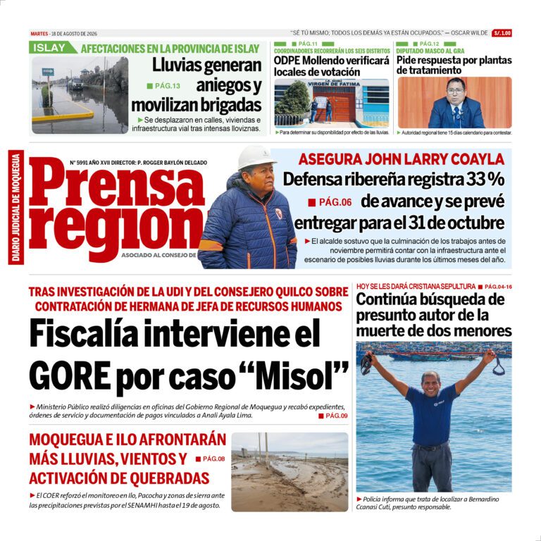 La Prensa Regional – Martes 18 de agosto de 2026
