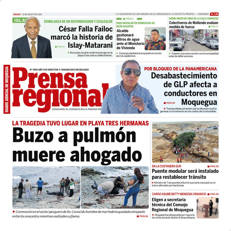La Prensa Regional – Sábado 22 de agosto de 2026