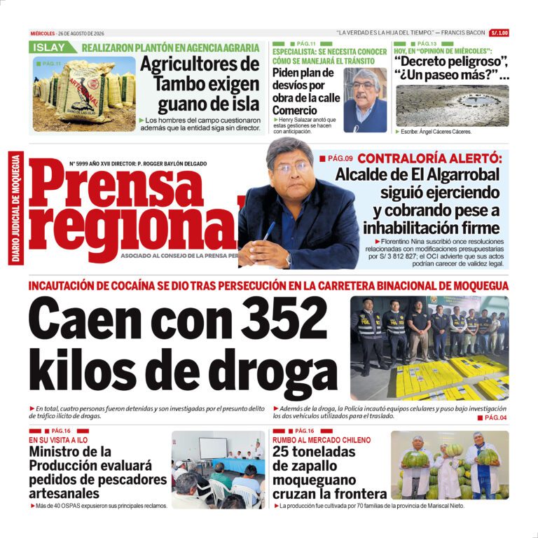 La Prensa Regional – Miércoles 26 de agosto de 2026