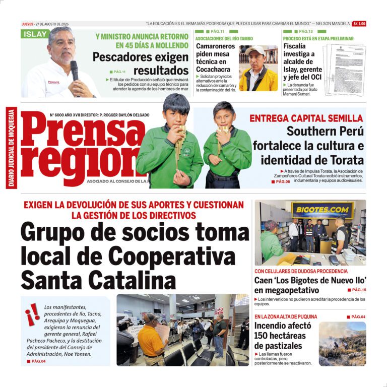 La Prensa Regional – Jueves 27 de agosto de 2026