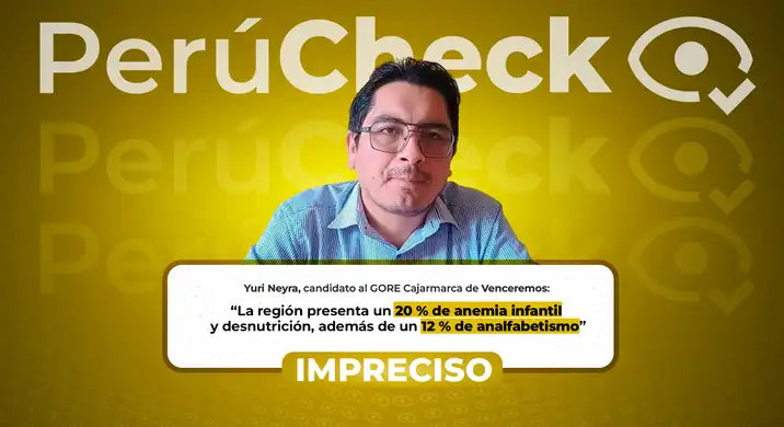 Candidato al GORE de Cajamarca maneja cifras imprecisas sobre anemia y analfabetismo
