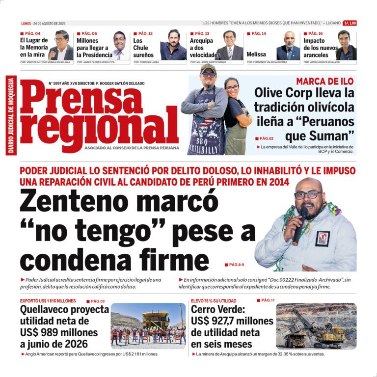 La Prensa Regional – Lunes 24 de agosto de 2026