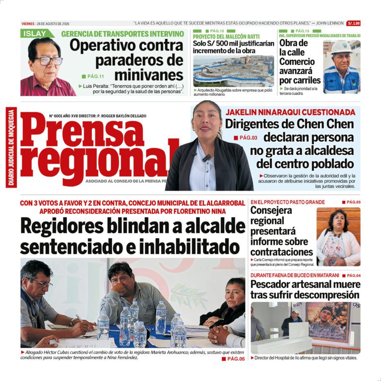 La Prensa Regional – Viernes 28 de agosto de 2026